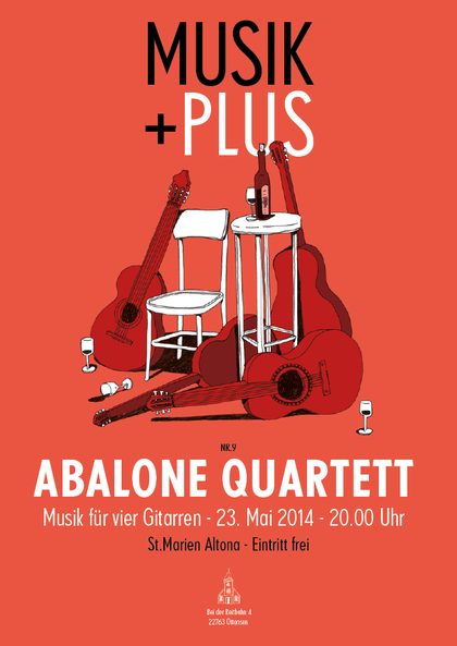 Plakat Nr. 9: Abalone Quartett – Musik für vier Gitarren, 23. Mai 2014