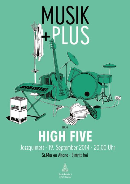 Plakat Nr. 10: High Five – Jazzquintett, 19. September 2014