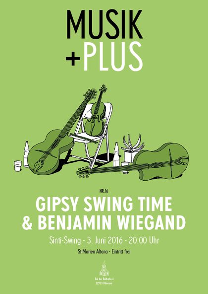 Plakat Nr. 16: Gipsy Swing Time & Benjamin Wiegand – Sinti-Swing, 3. Juni 2016